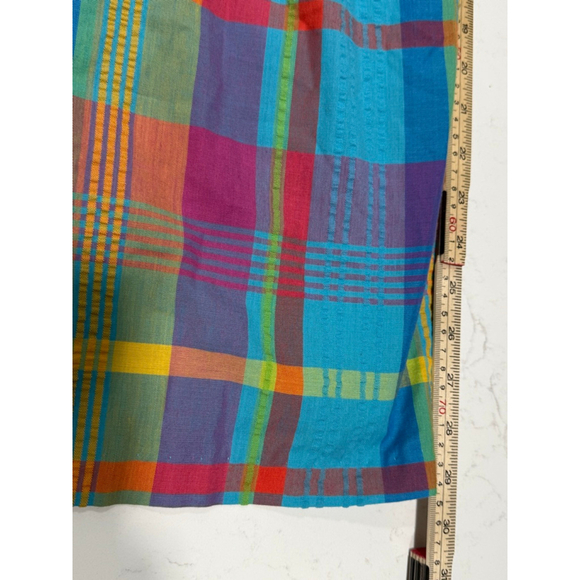 Vintage David Strauss Plaid Skirt Women’s High Waist Full A-Line Union Made 28 - Picture 7 of 7